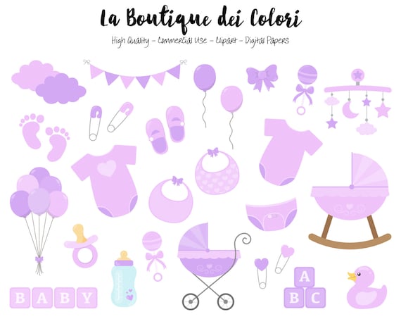 purple baby shower clip art - photo #10