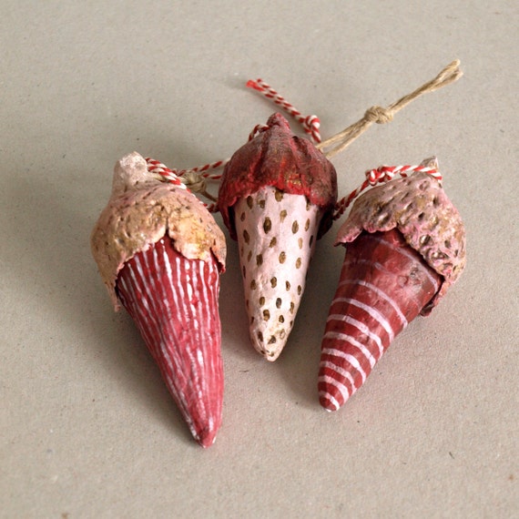 Items similar to Red Magic Nuts | Set of three decorative fantasy nuts ...