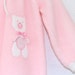 Vintage baby snowsuit, pink with white trim and bear detailing, Rocking Horse sz L (12 -18mo)