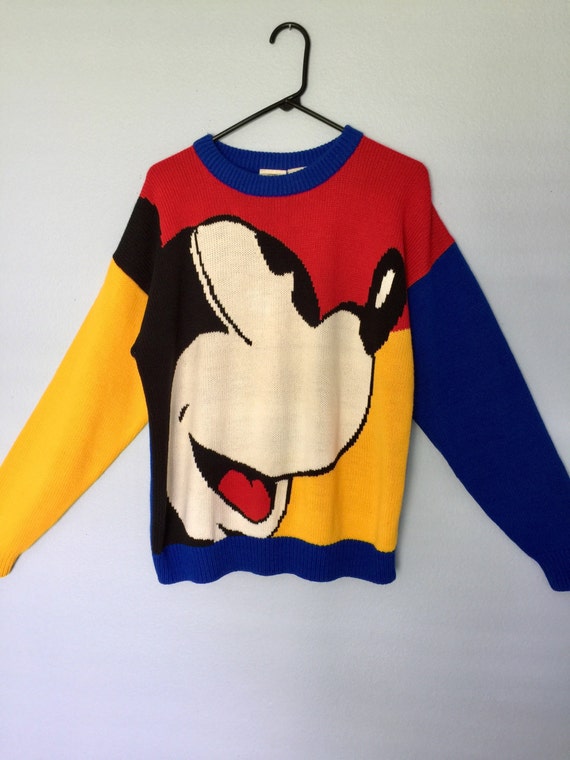 Vintage Disney sweater Mickey Mouse Face knit jumper by