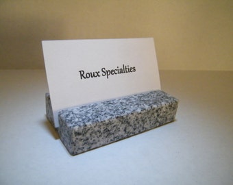 Business Card Holder- Granite-Office Desk Card Holder