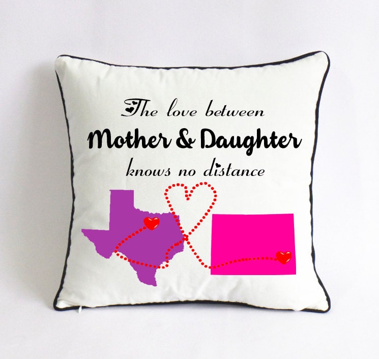 long distance mother daughter pillow caseChristmas gift from