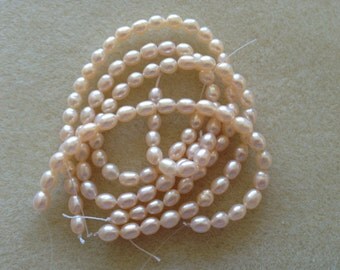 Vintage Natural Cream 5-6mm Freshwater Rice Pearls
