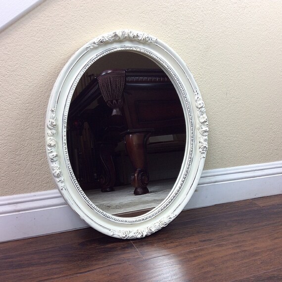 Oval Mirror White Mirror Ornate Mirror Bathroom Mirror