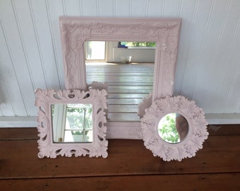 Pink Wall Mirror girl room decor pink wall mirror | etsy Pink Wall Mirror girl room decor pink wall mirror | etsy