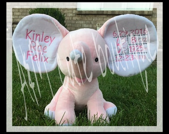Personalized elephant stuffed animal