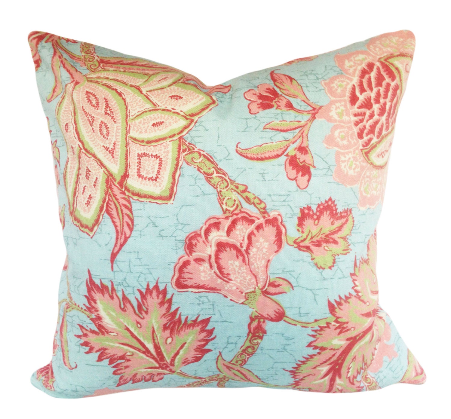 Thibaut Pink Floral Paisley Pillow Cover Throw Pillow Toss