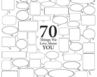 70 Things We Love About You - Vector Art
