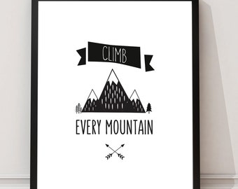 Climb every mountain | Etsy