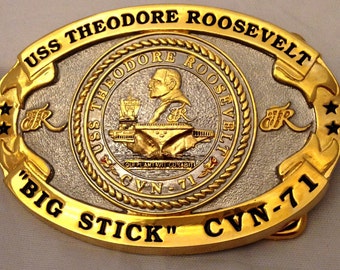 Custom Made Navy CPO Belt Buckle Solid Brass
