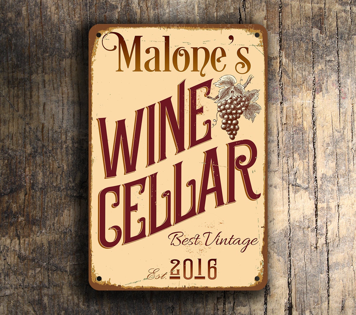 CUSTOM WINE CELLAR Sign Personalized Wine Cellar Sign