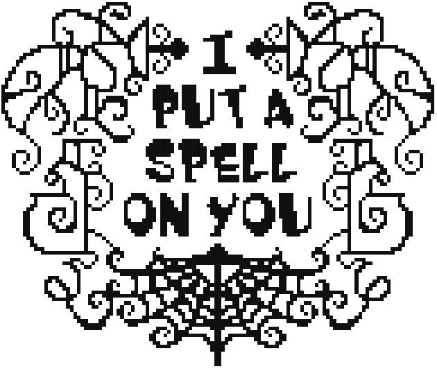 I Put A Spell On You Cross Stitch Pattern Instant Download