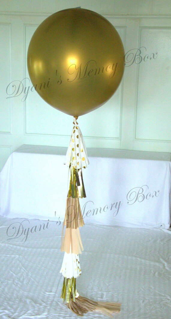 GOLD Baby Gender Reveal Balloon / 36 Confetti by DyanisMemoryBox