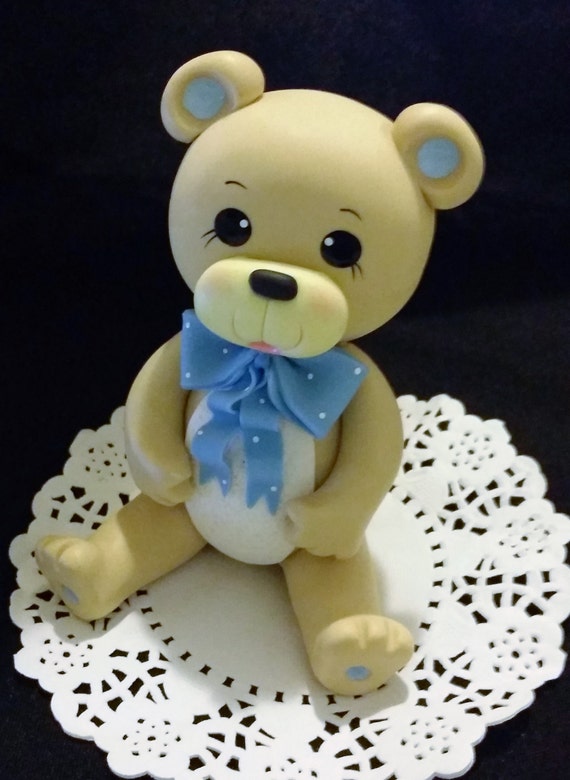 Baby Bear Cake Topper Teddy Bear Baby Shower Pink Bear Cake