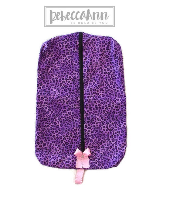 Children's Purple Leopard Print Garment Bag. by byRebeccaAnn