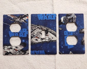 Star Wars Light Switch Plate Outlet Plug Cover Custom Wall Rocker Cable Protective Plug Inserts