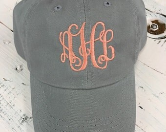 Monogrammed cap, monogrammed hat, baseball cap, monogrammed baseball hat, hat, cap