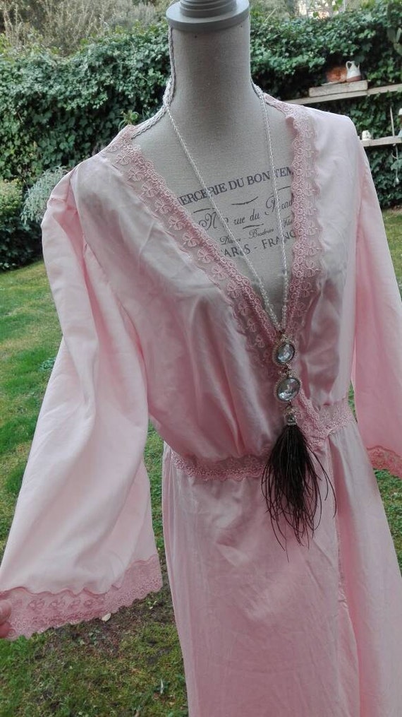 dressing gown robe shabby chic elegant nightgown woman vintage dressing gown robe shabby chic elegant nightgown woman vintage
