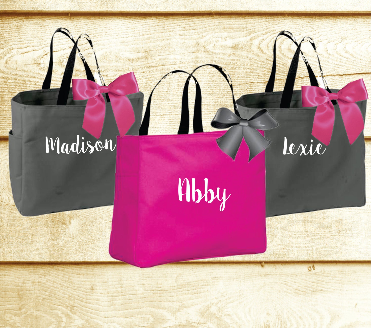 Personalized Bridal Tote Bag Bridesmaid Tote Bag Maid Of