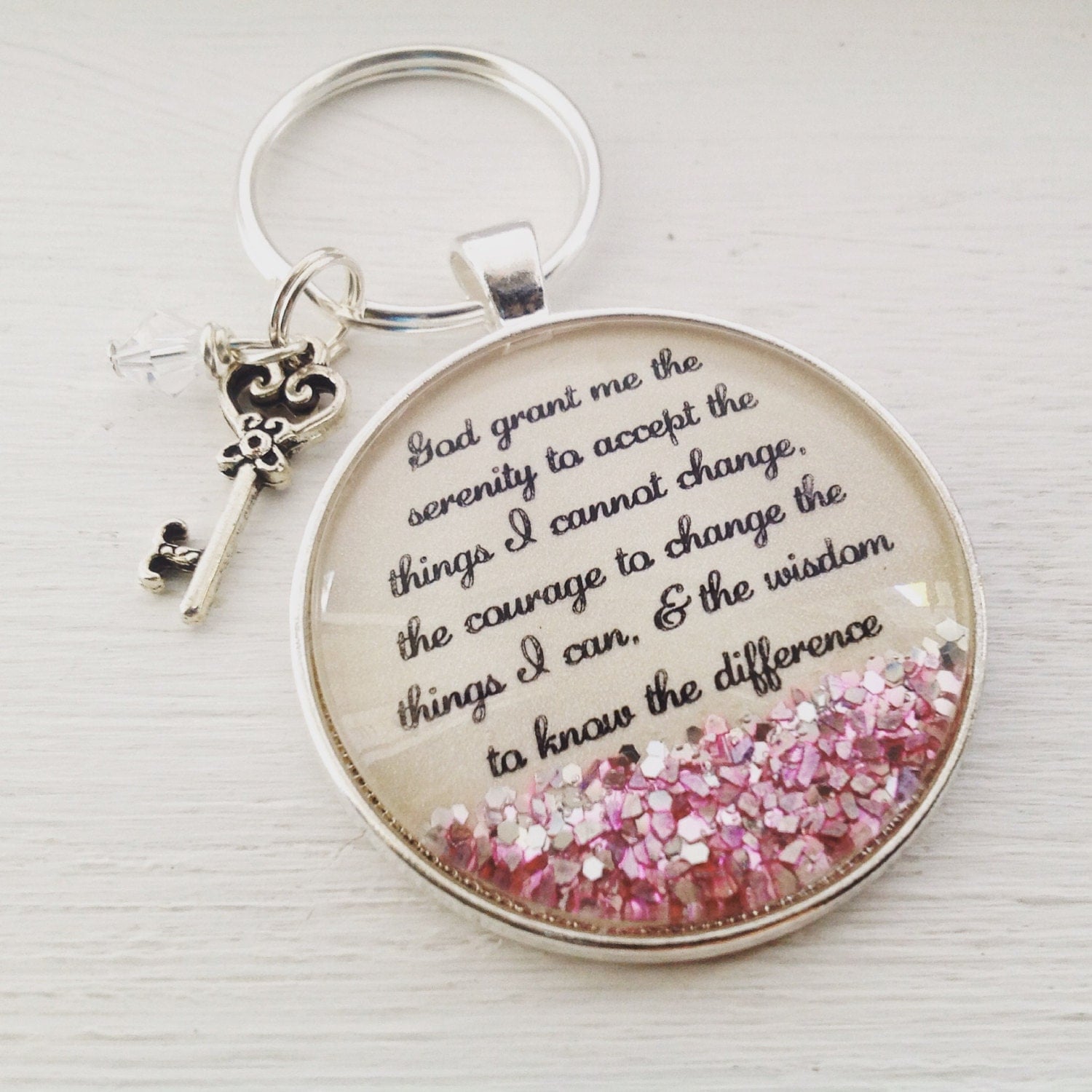 Serenity prayer keychain personalized keychain serenity