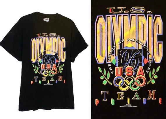 1996 Olympics Official Team USA Black T-Shirt Unisex Size