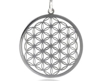 Sacred geometry: Flower of Life pendant in sterling silver