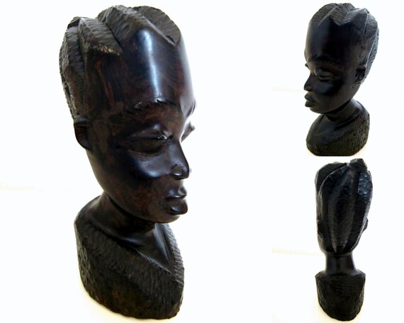 hand carved wooden african figures