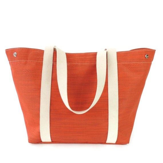 large orange tote