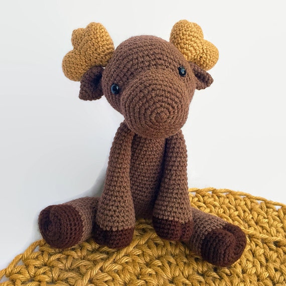 Moose Plush // Amigurumi Crochet Stuffed Animal // Woodland