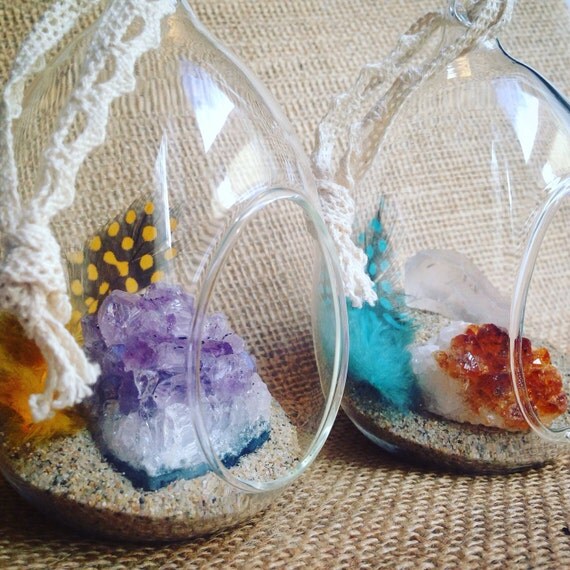 Crystal Garden Hanging Glass Garden Crystal Decor Raw Crystal