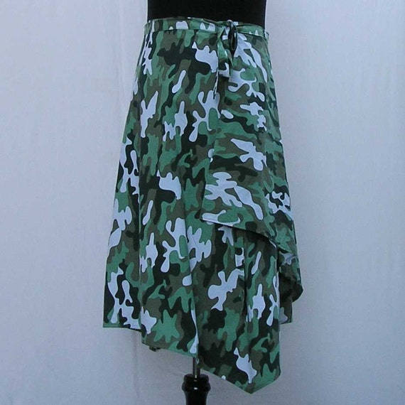 Camo skirt Plus size Skirt wrap skirt asymmetrical skirt
