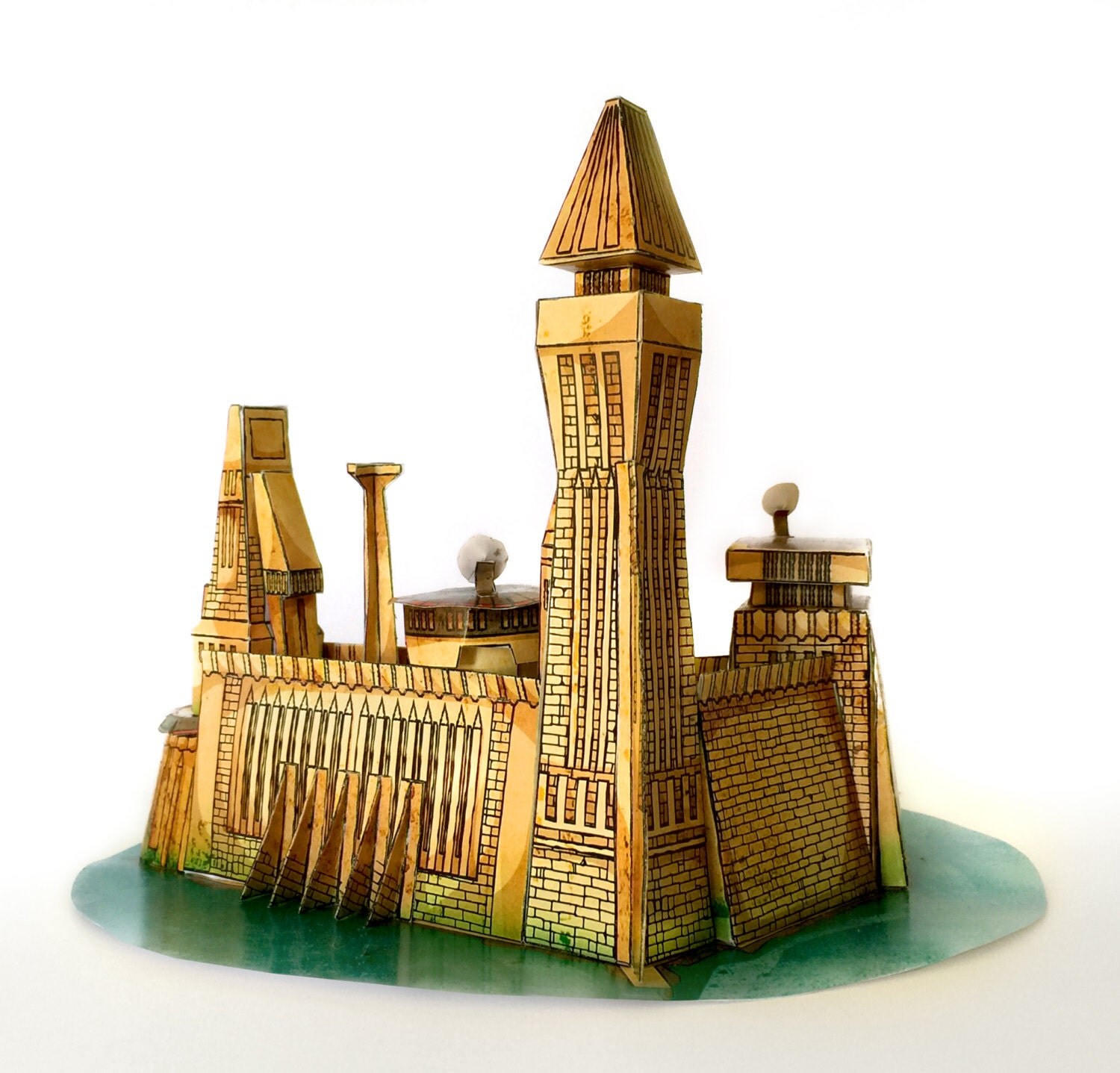 STAR WARS PAPERCRAFT Maz Kanata castle in Takodana