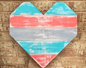 Rustic Pallet Wood Heart - Valentine's Day Decor - Rustic Home Decor - Rustic Wedding - Wedding Decorations Rustic