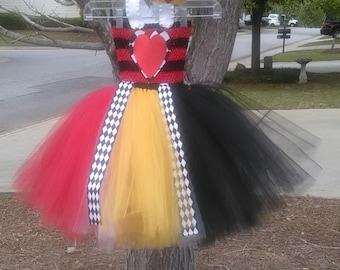 Heart Queen/Queen of Hearts Tutu Dress (Crown and Scepter Included) MADE TO ORDER