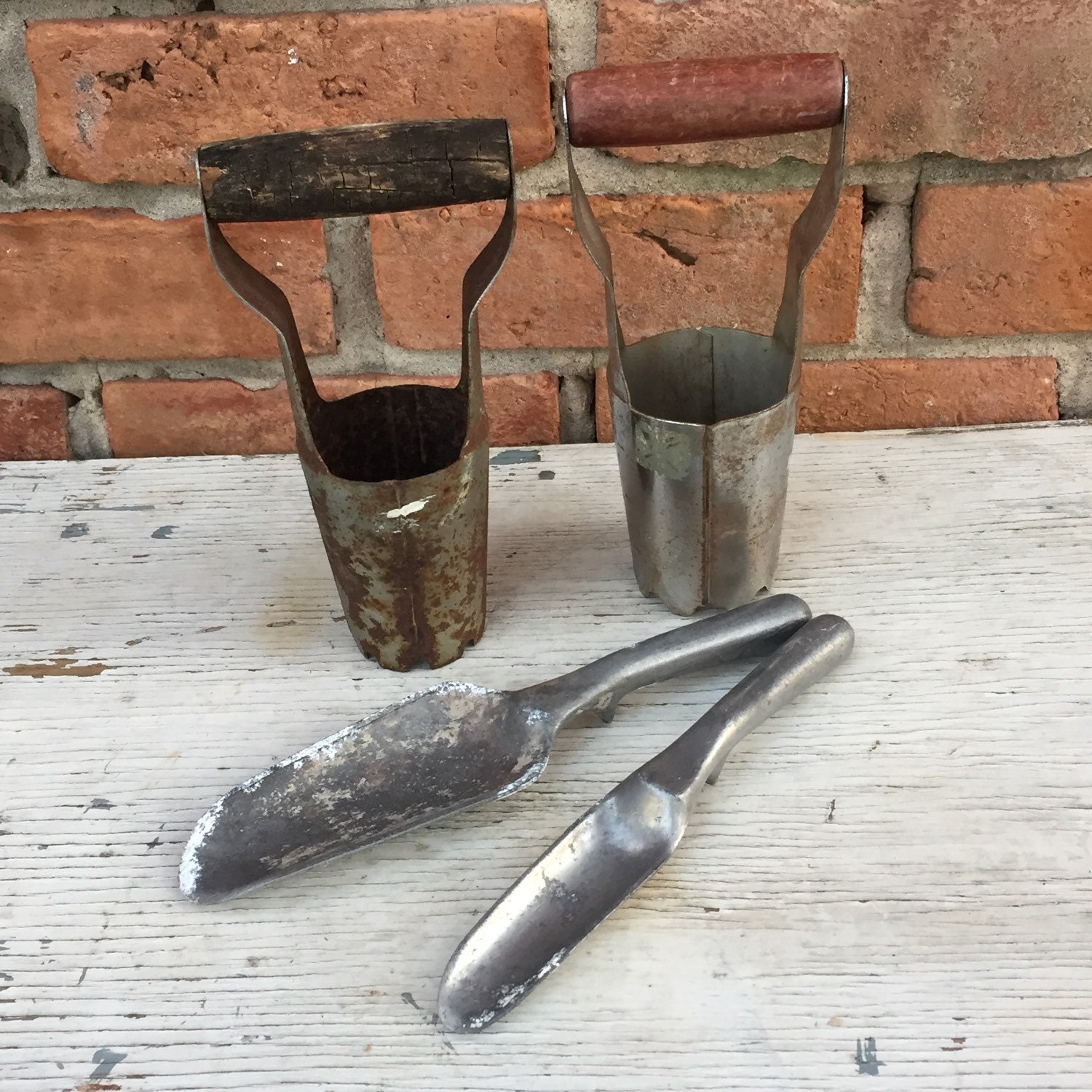 Vintage Cast Aluminum Garden Trowel Set Canadian Tool made