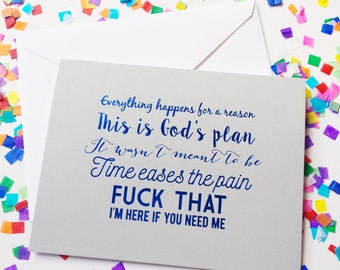 Life sucks sometimes, Encouragement card, Sympathy card, Friendship greeting card, Infertility card, Support difficult times card