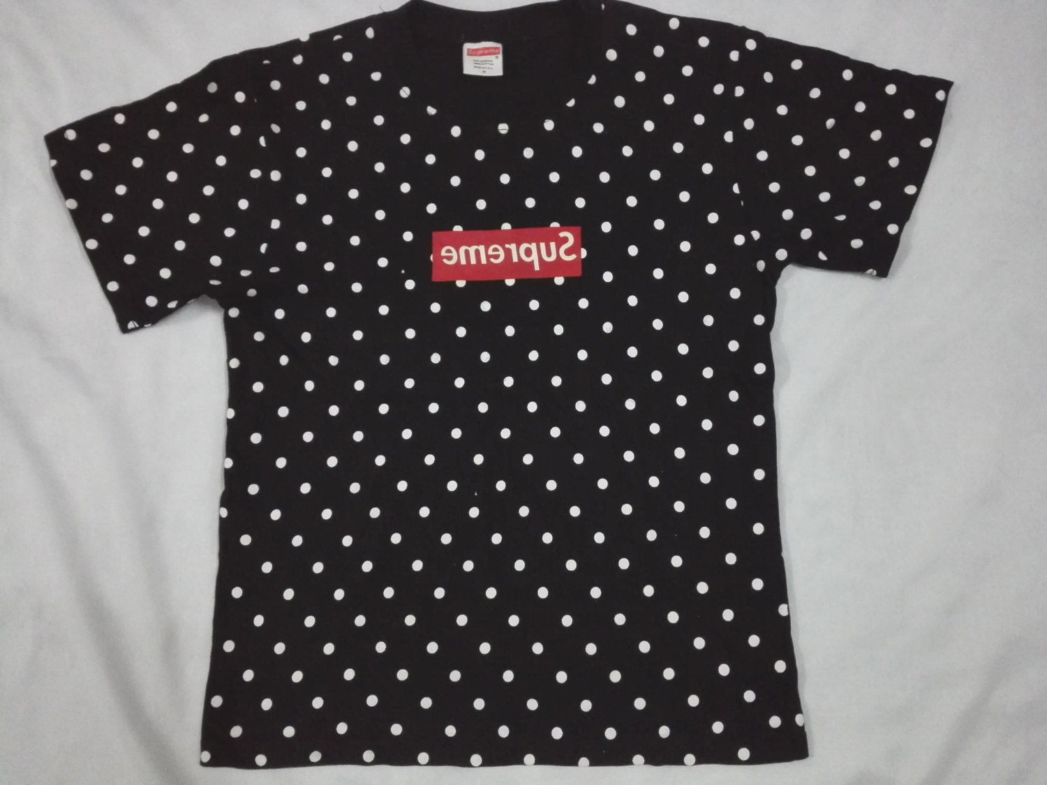 Sale Supreme Box Logo Bogo Polka Dot T Shirt Medium