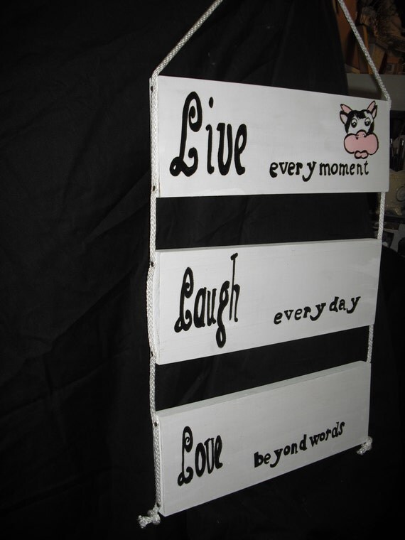 wood signs wall hanging signs live laugh love custom