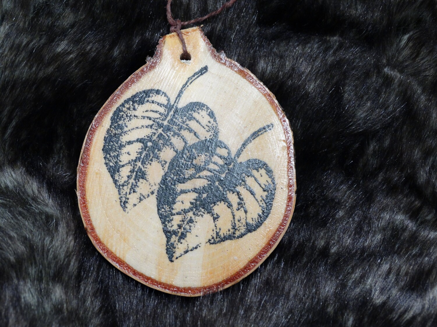 leaf ornament birch ornament Christmas ornament Christmas