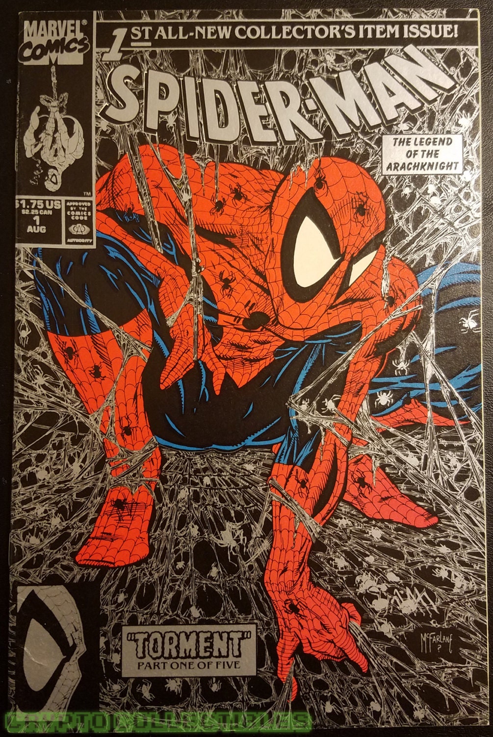 Spider Man 1 Silver Variant Cover 1990 Comic Book