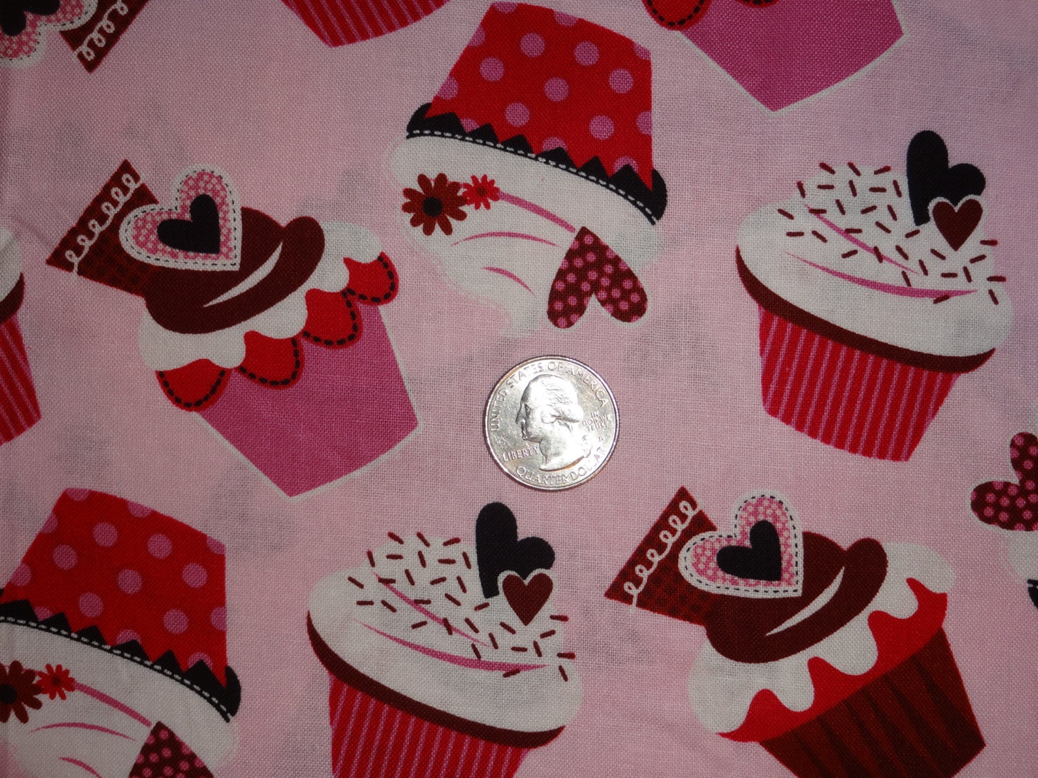 Brother Sister Design Studio Pink Cupcakes Cotton Quilt Fabric