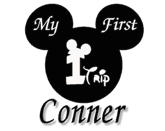 Disney Mickey Mouse My First Trip to disney Iron on Transfer personalized custom iron on T-shirt iron on transfer