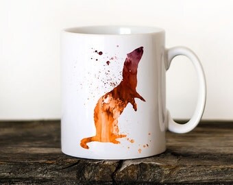 Ferret Mug Watercolor Ceramic Mug Unique Gift Coffee Mug Animal Mug Tea Cup Art Illustration Cool Kitchen Art Printed mug