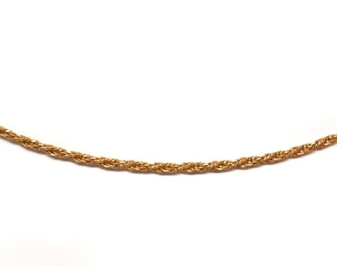 Storewide 25% Off SALE Vintage 14k Italian Gold Twisted Rope Chain Designer Necklace Featuring Beautiful Layered Style Design