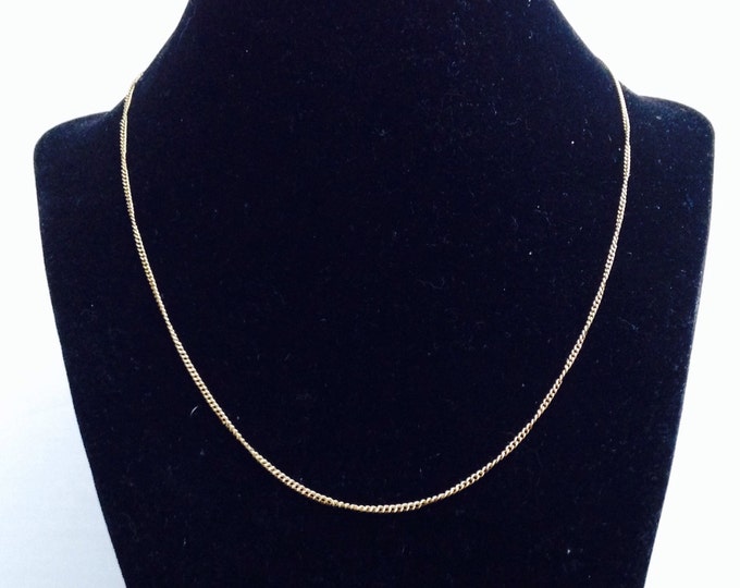 Storewide 25% Off SALE Vintage 14k Yellow Gold Chain Link M.S. Designer Signed Necklace Featuring Elegant Style Finish