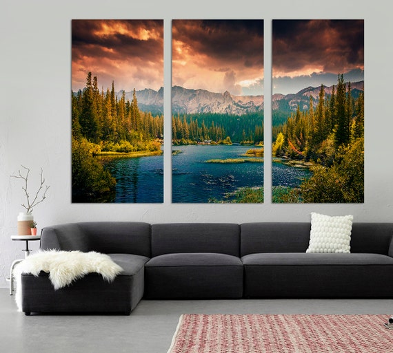 3 Panel Split Triptych Canvas Print. 1.5 deep frames