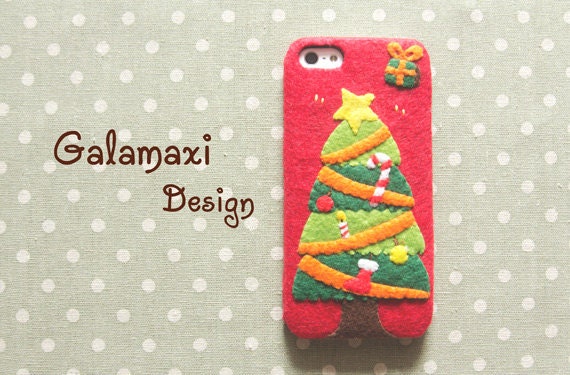 Handmade Christmas Tree iPhone 6/6S Case, Christmas Phone Cover, Christmas Tree Samsung S6 Edge Case, Custom Phone Case, Christmas Gift Idea