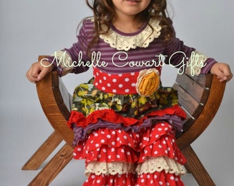 Boutique Outfit, Red, Mustard, Ruffle Pants, Plum, Fall, Girls Outfit, Toddler Outfit, 9M, 12M, 18M,, 2T, 3T, 4T, 5, 6, 7, 8, Matilda Jane