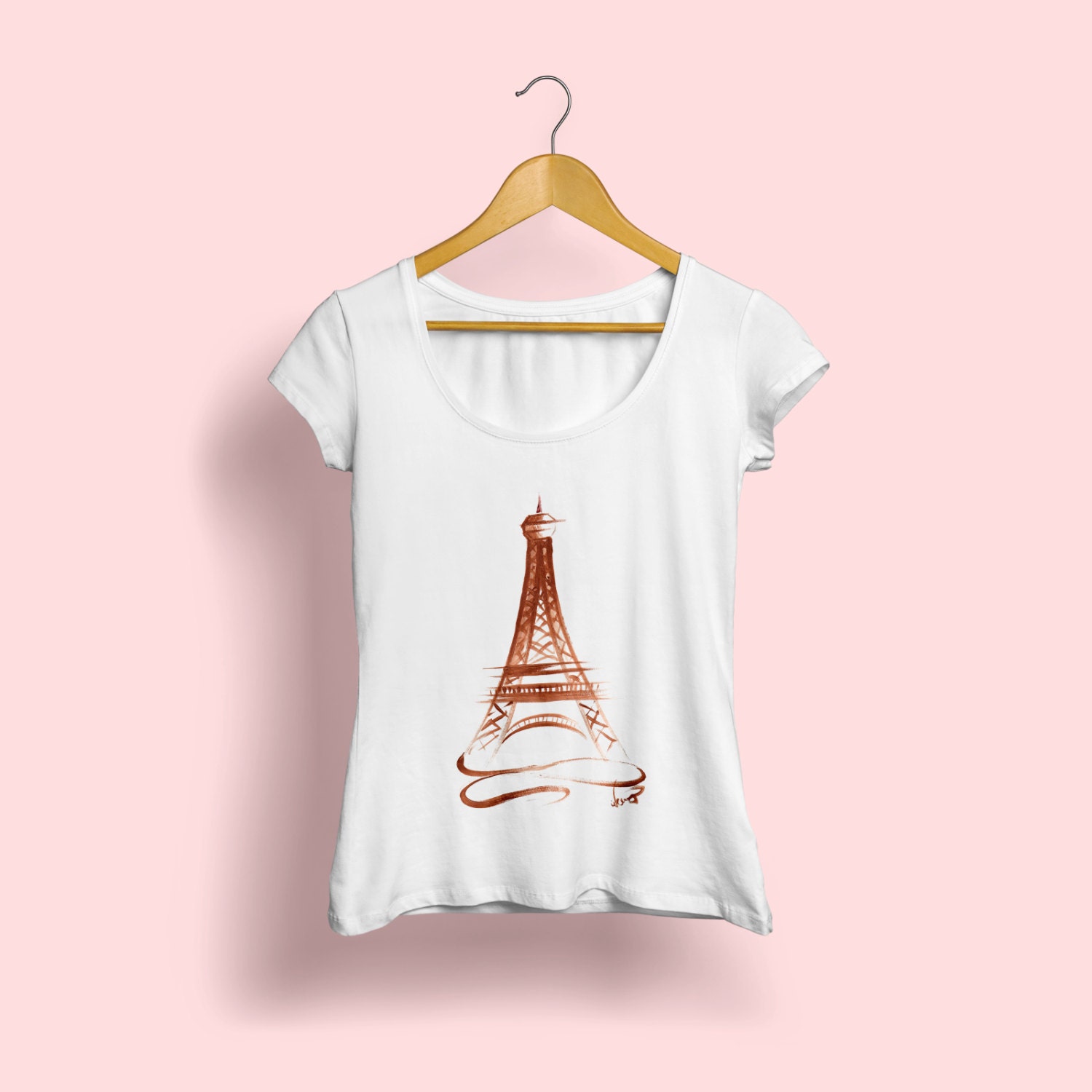 Eiffel Tower tee Eiffel Tower shirt Paris by DorinusIllustrations