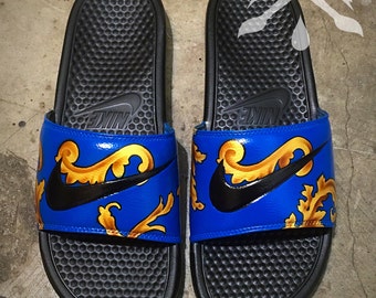 custom nike slides benassi